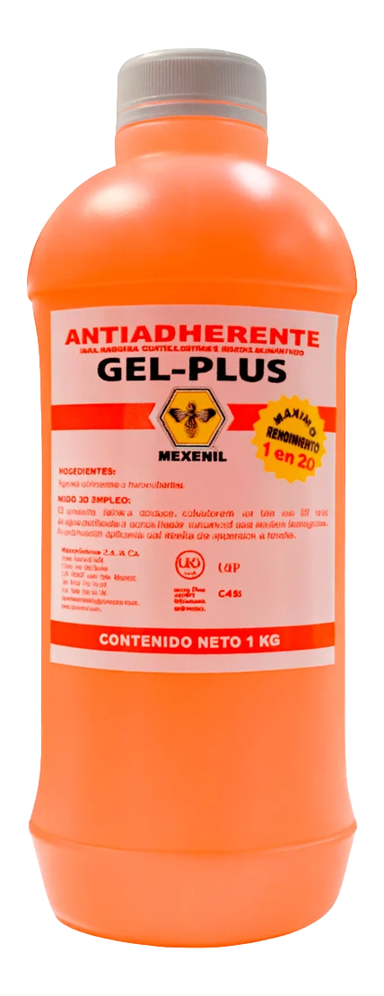 Antiadherente Gel Plus 1kg botella maquina tortilla