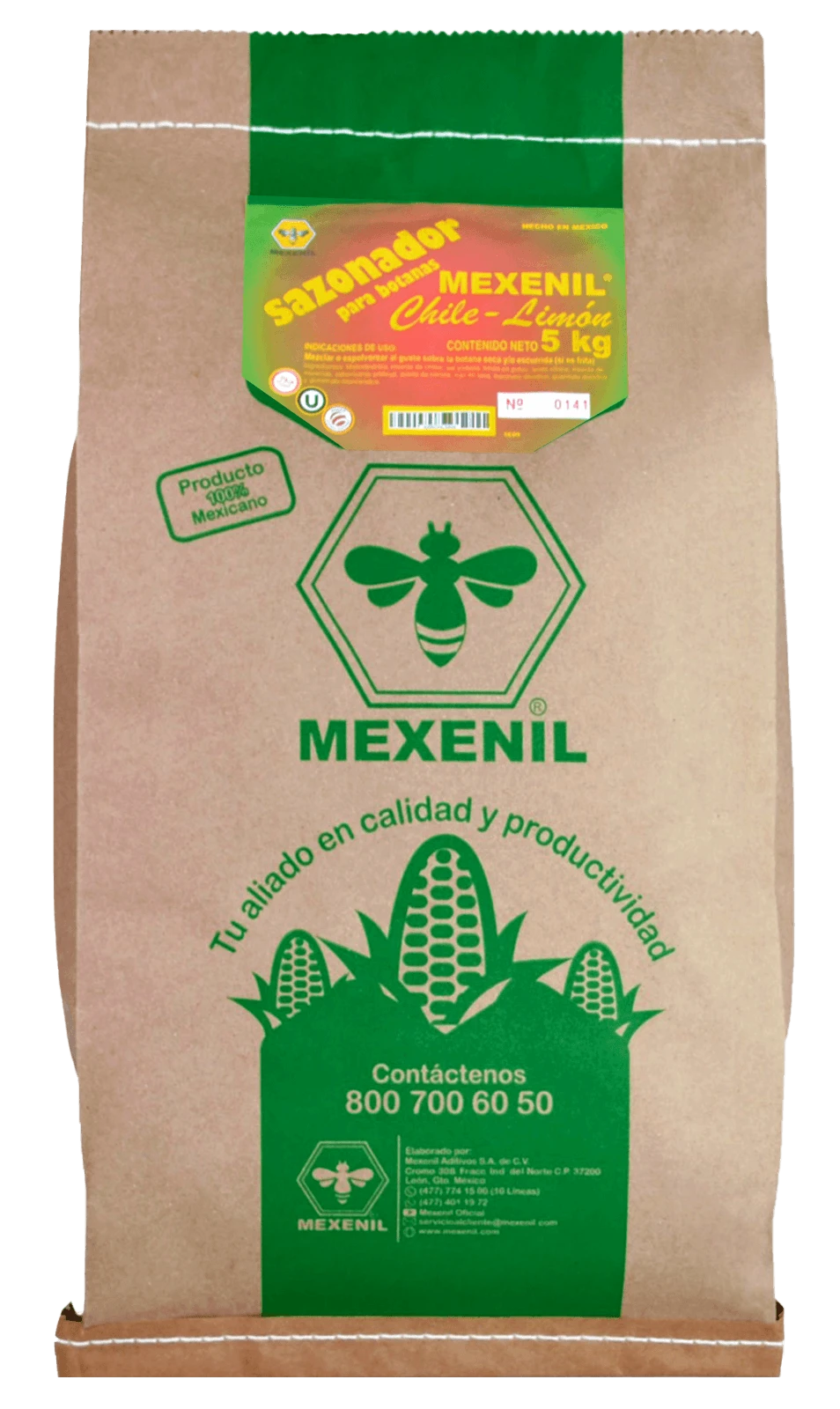Sazonador Chile-Limón Mexenil para Snacks, Botanas y Frituras